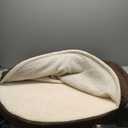 Furhaven 35" Round Memory Foam Dog Bed for Large/Medium Dogs w/ Removable Washable Cover, For Dogs Up to 50 lbs - Sherpa & Suede Snuggery - Espresso, 35-inch