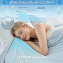 EMME Cooling Blanket King Size (108"x90"), Q-Max 0.5 Cooling Blankets for Hot Sleepers, Ice Summer Blanket for Nights Sweats, Light Blue Lightweight Sheet for Bed