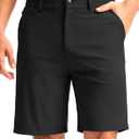Soothfeel Men's Golf Shorts with 5 Pockets Stretch Lightweight Quick Dry 9 Inch Flat Front Casual Work Dress Shorts for Men (M)