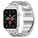 JNCVXN Compatible with Apple Watch Band 41mm 40mm 38mm, Solid Stainless Steel Metal Link Bracelet Strap Replacement Adjustable Wristband iWatch Bands for Apple Watch SE & Series 7/ 6/ 5/ 4/ 3/ 2/ 1, Silver