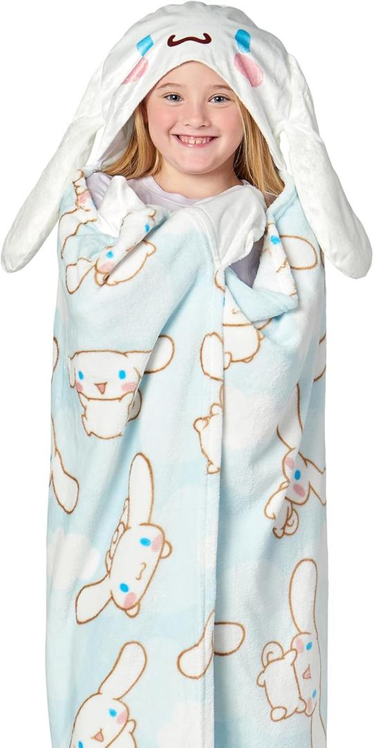 Northwest Character Hooded Throw Blanket, Cozy and Lightweight, 40x50 inches (Designer Kitty)