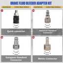 20PCS Brake Bleeder Adapter Kit Master Cylinder Bleeder Kit with Quick Connector, Durable & Well-sealed Brake Pressure Bleeder Kit Compatible with Honda Toyota VW Ford