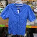 Womens Button Down Blouses Casual Peplum Summer Tops Dressy Chiffon Work Blouse, S