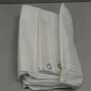 TARPAL 8'x10' White Tarp Waterproof 7.5 mil Medium Duty All Purpose Poly Tarps Cover Waterproof,Snow Proof UV Protection,Rip and Tear Proof,Poly Tarpaulin (8x10 Feet-Finished size)