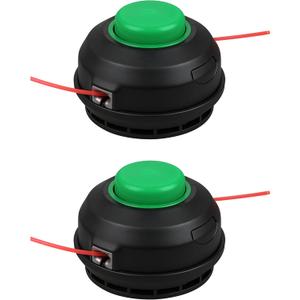 2pcs SB00L00 Replacement Bump Spool Head, 2926507 Trimmer Head for Greenworks STG401 ST60V-T0 ST60L Series ST80L200 Front Mount Weed Wacker String Trimmer, 0.080" 17Ft Pre-Wound Dual Trimmer Line