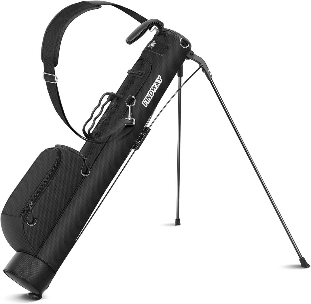 Findway Golf Stand Bag, Upgraded Par 3 Golf Bag Pitch n Putt Small Golf Bag with Ball Holder and Cooler Bag, Lightweight Golf Carry Bag for Men Women