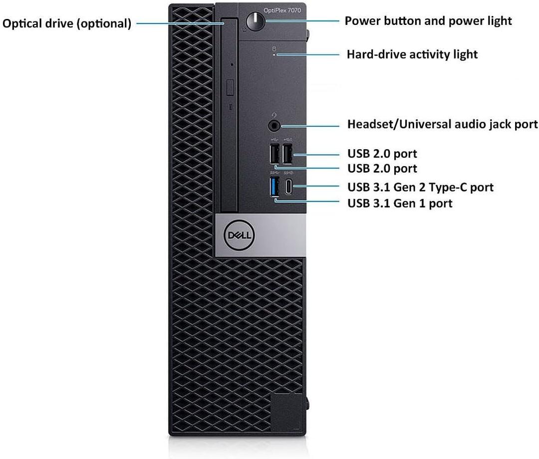 Dell OptiPlex 7070 SFF Desktop Computer PC, Intel 8 Core i7-9700 3.0GHz up to 4.70GHz,32GB DDR4 Ram New 1TB NVMe M.2 SSD,AX210 Built-in WiFi 6E,Windows 11 Pro