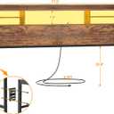 Aheaplus Headboard for King Size Bed with Storage and Outlets, Rustic Brown
Headboards with LED Light, Power Outlets, USB Ports King Size Head Board, Wood headboard Only Sturdy and Stable Headboards