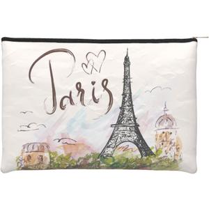Eiffel Tower Cosmetic Bag Personalized Small Makeup Bag for Women Zipper Pouch Organizer Bags Gift Idea, 8.9*6.5 in