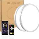 MODERN 2 Pack Dimmable LED Flush Mount Ceiling Light, 12inch 28W High Bright 3100lm, Smart app Control, Super Slim Ceiling Light, LED Ceiling Light for Bedroom, Living Room, Dining Room (White)