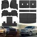 Custom Floor Mats Cargo Liner and Backrest Mat for 2018-2024 Ford Expedition Max/Lincoln Navigator L 7 Seat Accessories TPE All Weather (Only for Max and L 7 Seater)