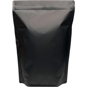 50 Pack 1 Gallon Matte Black Stand Up Food Storage Bags – 5 Mil 10x14 Inches Resealable Food Storage Zipper Pouch Bag, Large Heat Sealable Plastic Foil Packaging Pouches