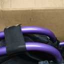 WALK MATE 3 Wheel Rollator Walker with Seat for Slim Seniors, Padded Backrest Lightweight Foldable Travel Walker Ideal for Elderly, 8 Inch Tri-Wheel Modern Mobility Walking Aid Aluminum, Purple