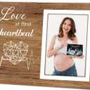 New Mom Gifts, Pregnancy Announcements Baby Ultrasound Picture Frame, Baby Gender Reveal Gifts, Love at First Heartbeat Sonogram Photo Frame, Baby Shower First Time Mom Gifts, Photo 4x6Inch12P122, 9.84 x 7.87 inches
