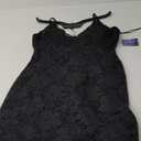 Mini Lace Corset Dress W/Scallop Bodice & Spaghetti Straps (13, Black)