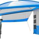 JOYTUTUS Versatile Vehicle Awning with 3 Removable Sides, Large Car Awning 11.5FT * 7.9FT, UV50+ and Waterproof PU2000mm Truck Canopy, SUV Camping Sunshade with 8 Storage Pockets, Gray Blue