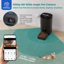 PAPIFEED Automatic Cat Feeder with Camera, 1080P HD & Night Vision, 6L Cat Food Dispenser with App, 5G WiFi Timed Cat Feeder for Dry Food, 2-Way Audio, Smart Pet Feeder for Dog, 1-10 Meals/Day