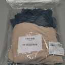 GORGLITTER Summer Outfits for Women 2025 Vacation Beach 4 Pieces Crop Tank Top and Shorts Matching Sets Size Medium, Blue/Beige 