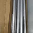 KAMANINA Curtain Rods for Windows 66 to 120, 1 Inch Decorative Silver Curtains Rod Set, Heavy Duty Long Drapery Rods With Crystal Netted Texture Ends, 32-120"