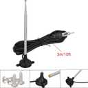 Car Radio Antenna Magnetic Base Car Antenna Replacement, Vehicle Telescopic Double Single Din Stereo Replacement Antennas for Cars Truck SUV Head Unit CD Media Receiver Player Audio HD Tuner