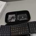 Foldable Keyboard and Mouse, Folding Wireless Keyboard Mouse Combo with Portable Case, Rechargeable 2.4G Wireless+Bluetooth Multi-Device Combo for Windows, iOS, Android, macOS PC/Laptop/Tablet