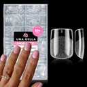 UNA GELLA Extra Short Nail Tips: 504pcs Square Fake Nails Pre-shape XS Short Square Press on Nails Gel Tips Full Cover Acrylic Nails False Nails for DIY Salon 12 Sizes