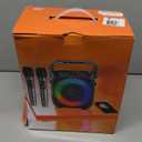 Karaoke Machine, Portable Bluetooth Speaker with 2 Wireless Microphones for Adults & Kids with Lights, Karaoke Microphone with PA System Supports USB/TF/REC/FM/AUX for Home Party Home System Packages