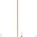 Kichler Madden 5-Light Chandelier Modern Dining Room Light Fixture with Champagne Bronze Finish, Sloped Ceiling Compatible for Entryway and Breakfast Nook (17" x 26"), 52717CPZ