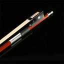 AMZZ Professional 4/4 Full Size Violin Bow - Brazilwood with Ebony Frog & White Horsehair for Adults and Student (4 4 Violin Bow Size)