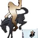 Add-A-Sasquatch Emblem for Bronco, 3x4 Inch, Off-Road Decal with 3M Adhesive, Custom Vehicle Accessory (Sasquatch Riding Bronco Set#4)