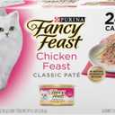 Fancy Feast Chicken Feast Classic Pate Collection Grain Free Wet Cat Food Multi-Pack - (Pack of 24) 3 oz. Pull-Top Cans (EXP 03/31/28)