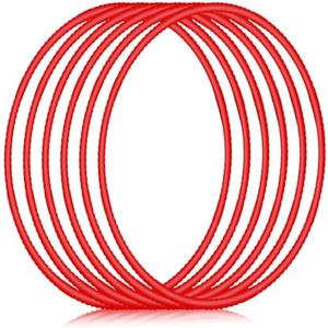 Shappy 6 Pcs Exercise Hoop Detachable Adjustable Plastic Toy Playground Toys Colored Hoop Circles for Teens Games Gymnastics Dog Agility Equipment Party Decor