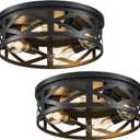 VONLUCE Flush Mount Ceiling Light 15", 4-Light Hallway Light Fixture, 2 pcs