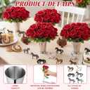 LemonRoad 26 Pcs Derby Day Party Decorations The Rose Centerpieces with Mint Julep Cups and Mini Horses for Horse Racing Party Decor Horse Theme Birthday Supplies