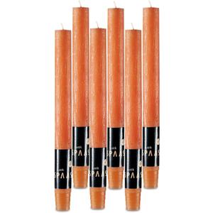 SPAAS Rustic Orange Dinner Candles - Set of 6-10" Unscented for Halloween, Home Decor, Table, Party, Weddings, and Holiday