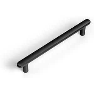 Goo-Ki 6 Pack 5" Classic Curvature Matte Black Cabinet Handles - Timeless Appeal Meets Modern Functionality for Kitchen Drawer Improvement (5" Center to Center)