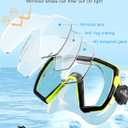 Freela Adult Dry Snorkel Set with Mirrored Lens Anti-Fog 180 Wide View Anti-Fog, Scuba Diving Mask with Nose Cover, Snorkeling Gear for Men Women