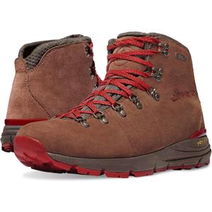 Danner Mountain 600 Waterproof Hiking Boots for Men - Lightweight, Durable Upper with Breathable Lining, Shock-Absorbing Footbed & Traction Outsole (8 Wide, Brown/Red) Danner Mountain 600 Waterproof Hiking Boots for Men - Lightweight, Durable Upper with Breathable Lining, Shock-Absorbing Footbed & Traction Outsole (8 Wide, Brown/Red)