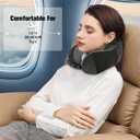 Cirorld Neck Pillow for Traveling, Travel Pillows for Airplanes,100% Pure Memory Foam Travel Neck Pillow, Adjustable Flight Pillow, Portable Plane Accessories with Eye Mask, Earplugs, Carry Bag