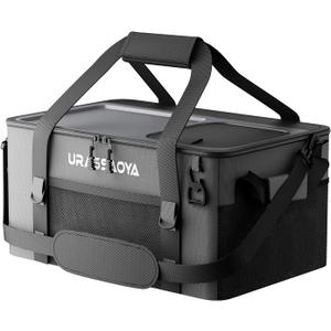 [2026 Updated] 50 Can Collapsible Soft Cooler Bag with Hard PP Lid, Leakproof Insulated Cooler with Quick-Access Top Hatch, Bottle Opener & Mini Table for Beach, Camping, Travel, Large