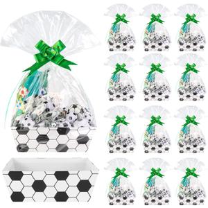 Kolewo4ever 36 Pieces 12 Pack Soccer Baskets for Gifts Empty Soccer Senior Night Baskets 8x10inch Gift Basket Kit for Gifts Empty to Fill for Sport Party Holiday Gift Packaging