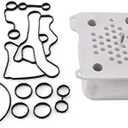 Mishimoto MMOC-F2D-08 Replacement Oil Cooler, Compatible with Ford Powerstroke 634L, 2008-2010