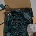 C9 Clear Christmas Lights, 25Ft Vintage Outdoor String Lights with 26 C9 Clear Bulbs, Hanging Christmas Roofline Lights for Outdoor Halloween Christmas Patio, Cafe, Party Decor- Green