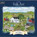 Lang Folk Art 2026 Wall Calendar 13.4" 12", 12-Month Calendar with Stapled Binding, Linen-Embossed Folk Art by Mary Singleton, Rural American Scenes