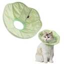 Touchdog Soft Cat Cone Collar, Waterproof Recovery Collar for Cats After Surgery, Lightweight Elizabethan Collar for Kittens, Small to Large (Green, XS)