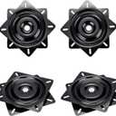 4 Pack 7 Inch Boat Seat Swivel, Heavy Duty Bar Stool Swivel Replacement for Recliner Chair, Square Swivel Furniture Replacement Ball Bearing Seat Swivel Base