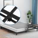 2 Inch Box Spring King Size Low Profile Metal Bed Base with Fabric Cover