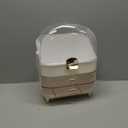 Makeup Organizer Countertop, Skincare Holder Bathroom Counter Organizer, Storage Box Cosmetic Display Cases, Teen Girl Gifts Make up Organizers for Vanity, Dresser (Rose Gold)