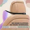 Kids Car Sleeping Pillow - X-Shaped Plush Animal for Neck & Back Support - Hands & Seat Belt Slot - Machine Washable & Compressible - Perfect for Car, Plane, Train, Boat & More - Purple