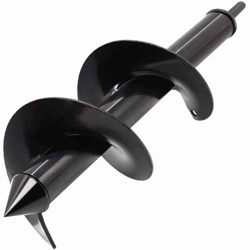 TCBWFY 4"x12"Auger Drill Bit for Planting Digging Holes,Garden Plant Flower Bulb Auger Spiral Hole Drill Rapid Bulb Planter Earth Auger Bit,Compatible to Hex Adjustable Chuck